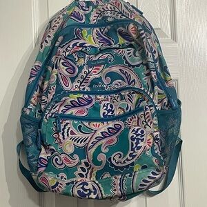 Vera Bradley Essential Backpack Waikiki Paisley Pattern Fair Condition